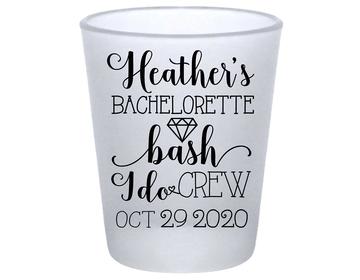 I Do Crew Bachelorette 1A Standard 1.75oz Frosted Shot Glasses Personalized Bachelorette Party Gifts for Guests