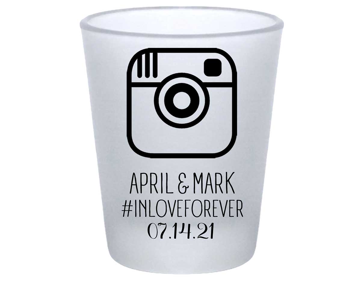 Instagram Hashtag 1A Standard 1.75oz Frosted Shot Glasses Cute Wedding Gifts for Guests