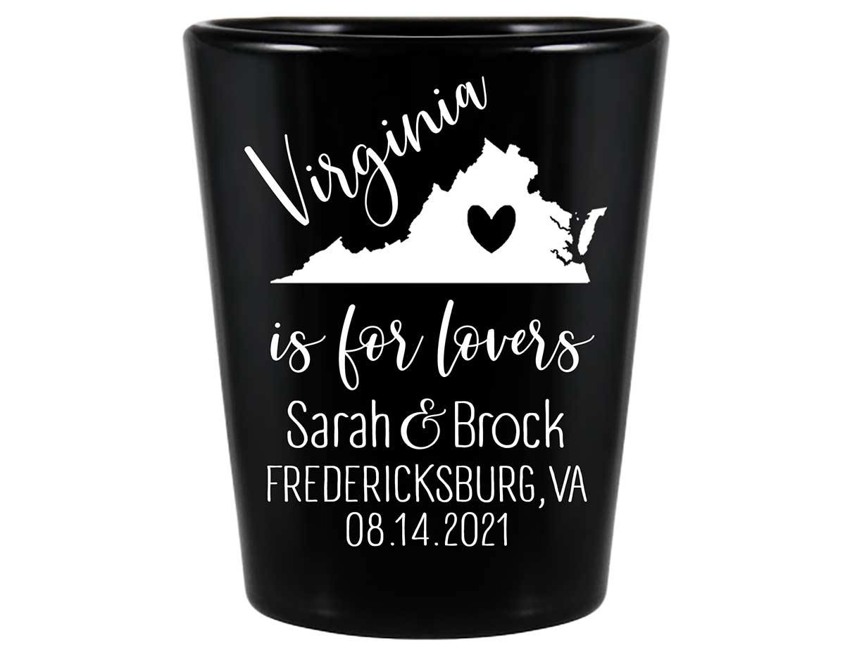 Just For Lovers 2A Any Map Standard 1.5oz Black Shot Glasses Destination Wedding Gifts for Guests