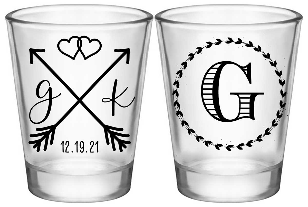 Love Arrows 1A2 Classic Standard 1.75oz Clear Shot Glasses Boho Wedding Gifts for Guests