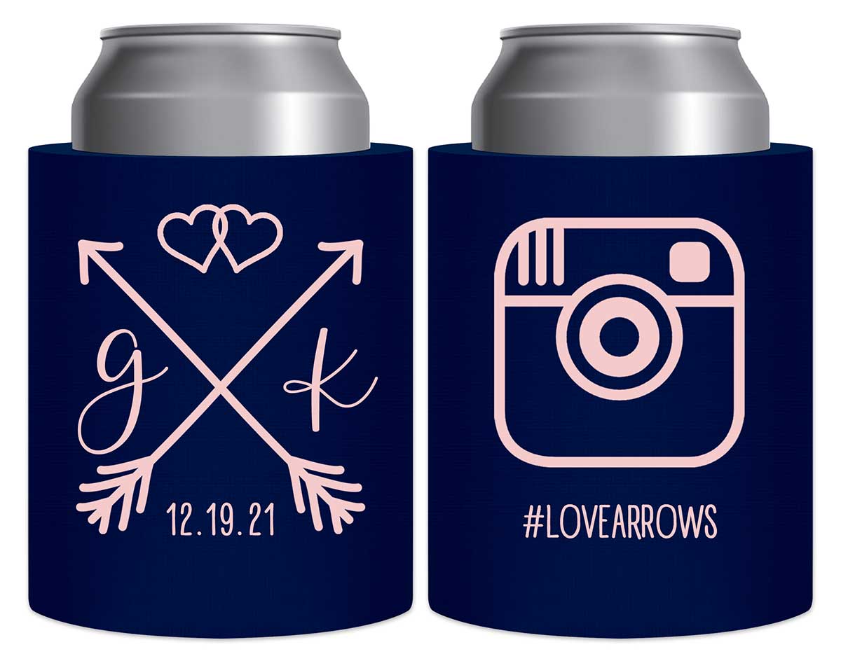 Love Arrows 1C Instagram Hashtag Thick Foam Can Koozies Boho Wedding Gifts for Guests