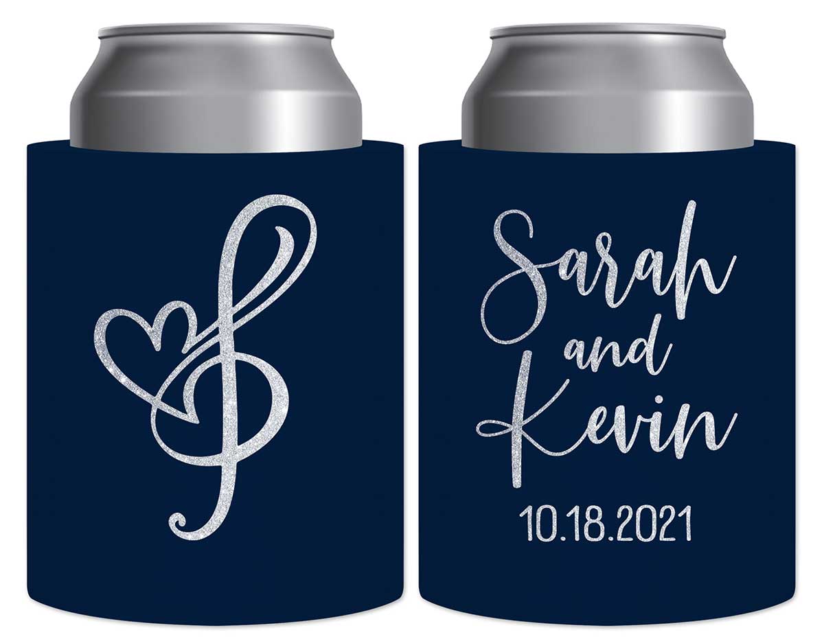 Love Melody 1A Thick Foam Can Koozies Musician Wedding Gifts for Guests