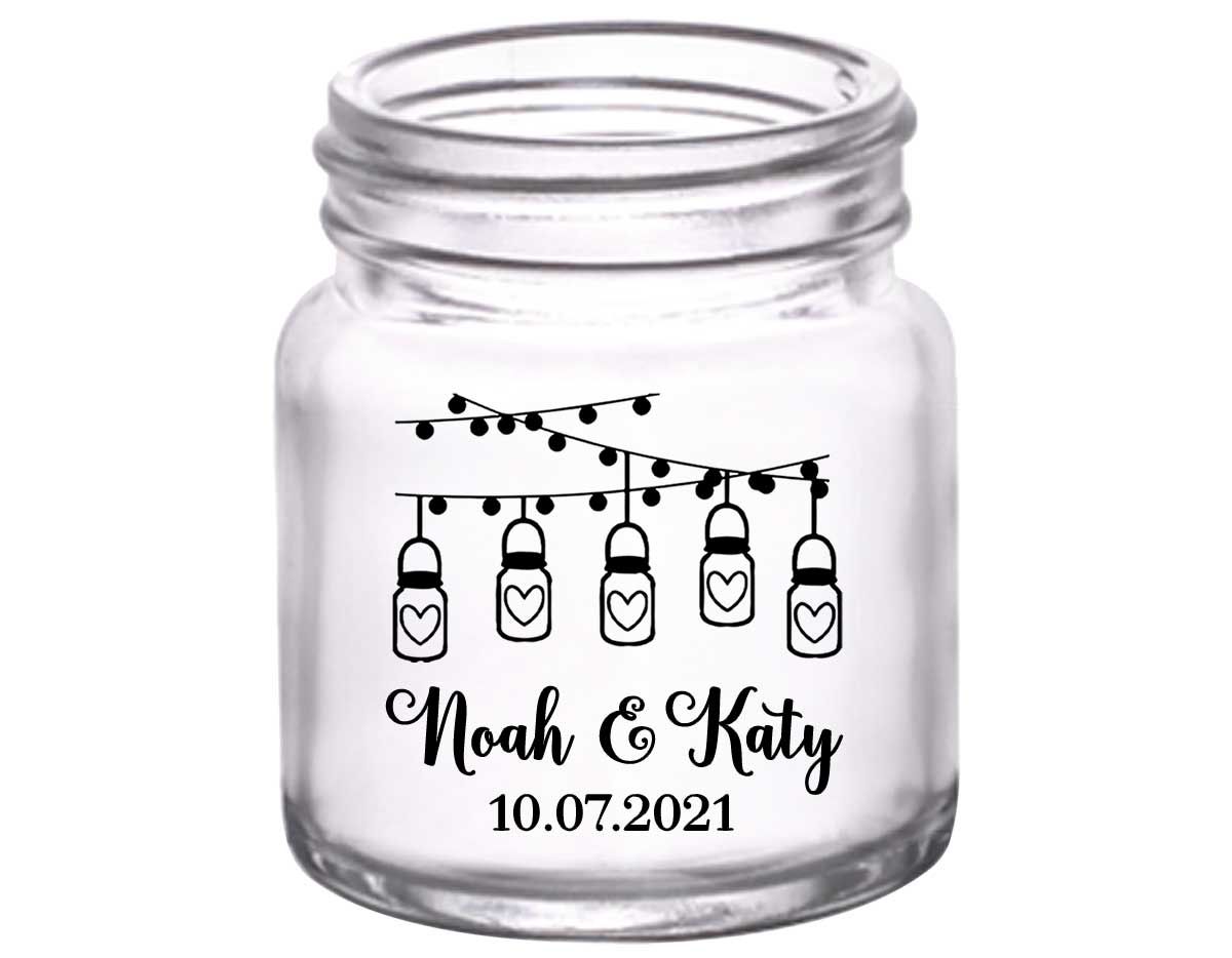 Mason Jar Lights 1A String Lights 2oz Mini Mason Shot Glasses Rustic Wedding Gifts for Guests