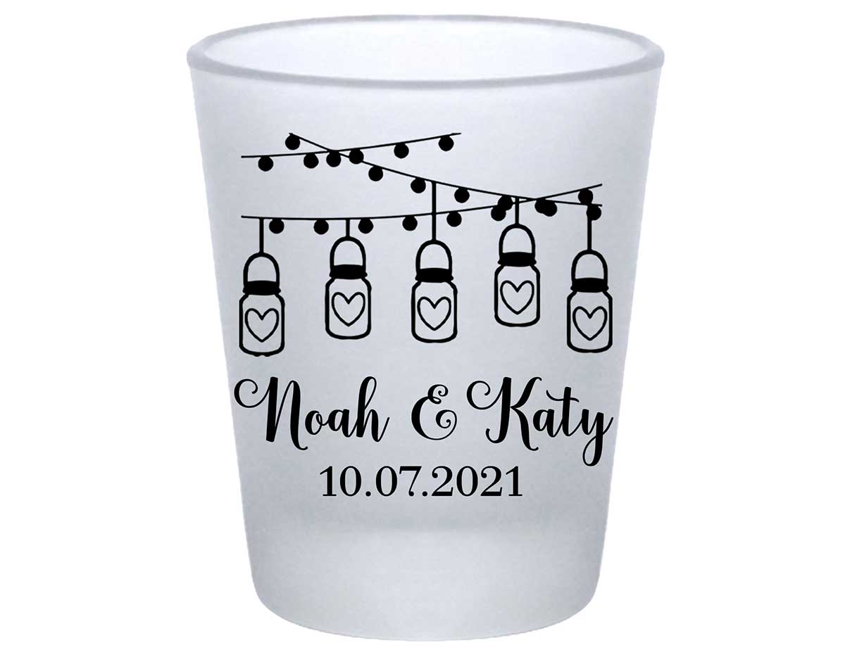 Mason Jar Lights 1A String Lights Standard 1.75oz Frosted Shot Glasses Rustic Wedding Gifts for Guests