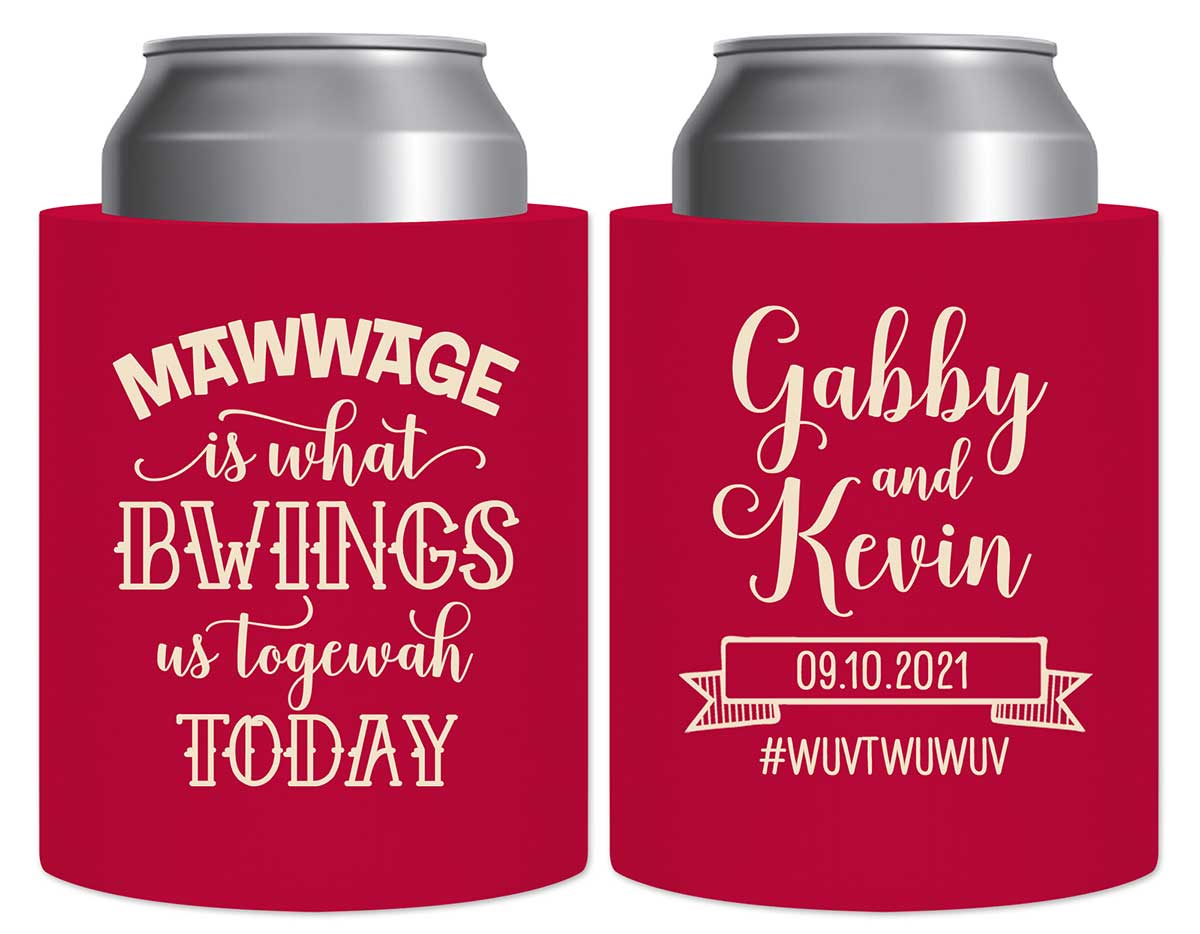 Mawwage Is What Bwings Us Togewah Today 1A Thick Foam Can Koozies Princess Bride Wedding Gifts for Guests