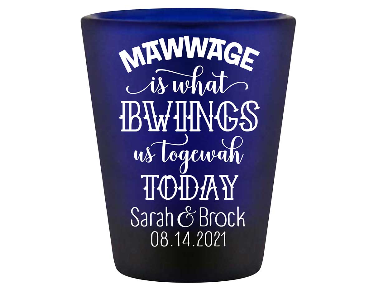 Mawwage Is What Bwings Us Togewah Today 1A Standard 1.5oz Blue Shot Glasses Princess Bride Wedding Gifts for Guests