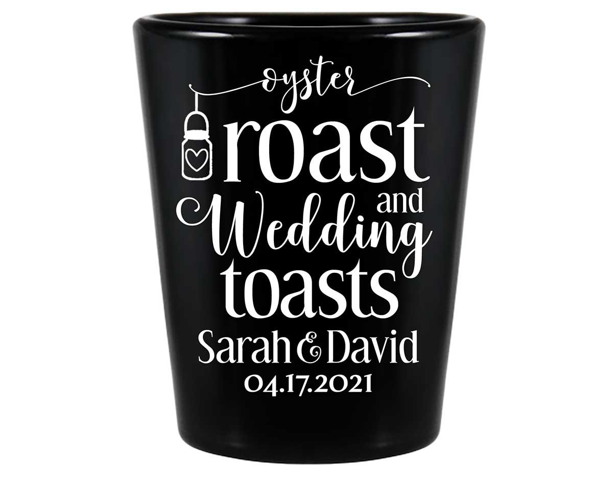 Oyster Roast & Wedding Toasts 1A Standard 1.5oz Black Shot Glasses Rustic Wedding Gifts for Guests