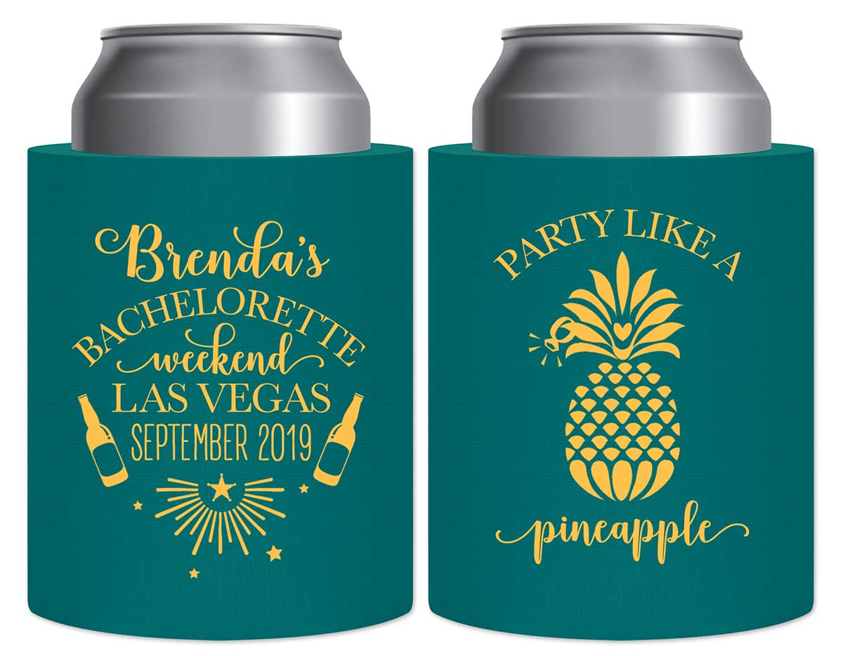 Party Like A Pineapple 1A Thick Foam Can Koozies Funny Bachelorette Party Gifts for Guests