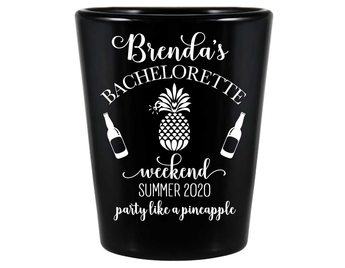 Party Like A Pineapple 1A Standard 1.5oz Black Shot Glasses Funny Bachelorette Party Gifts for Guests