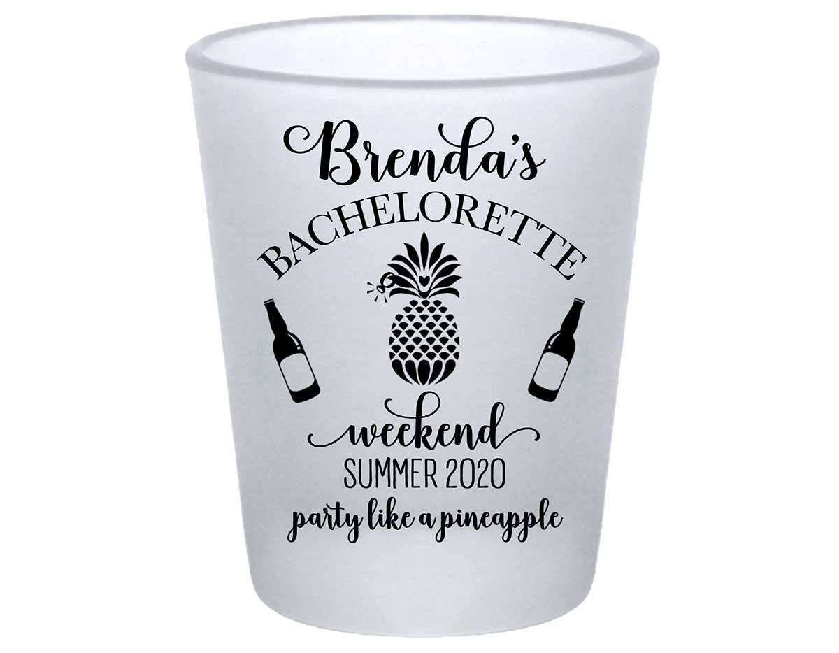 Party Like A Pineapple 1A Standard 1.75oz Frosted Shot Glasses Funny Bachelorette Party Gifts for Guests