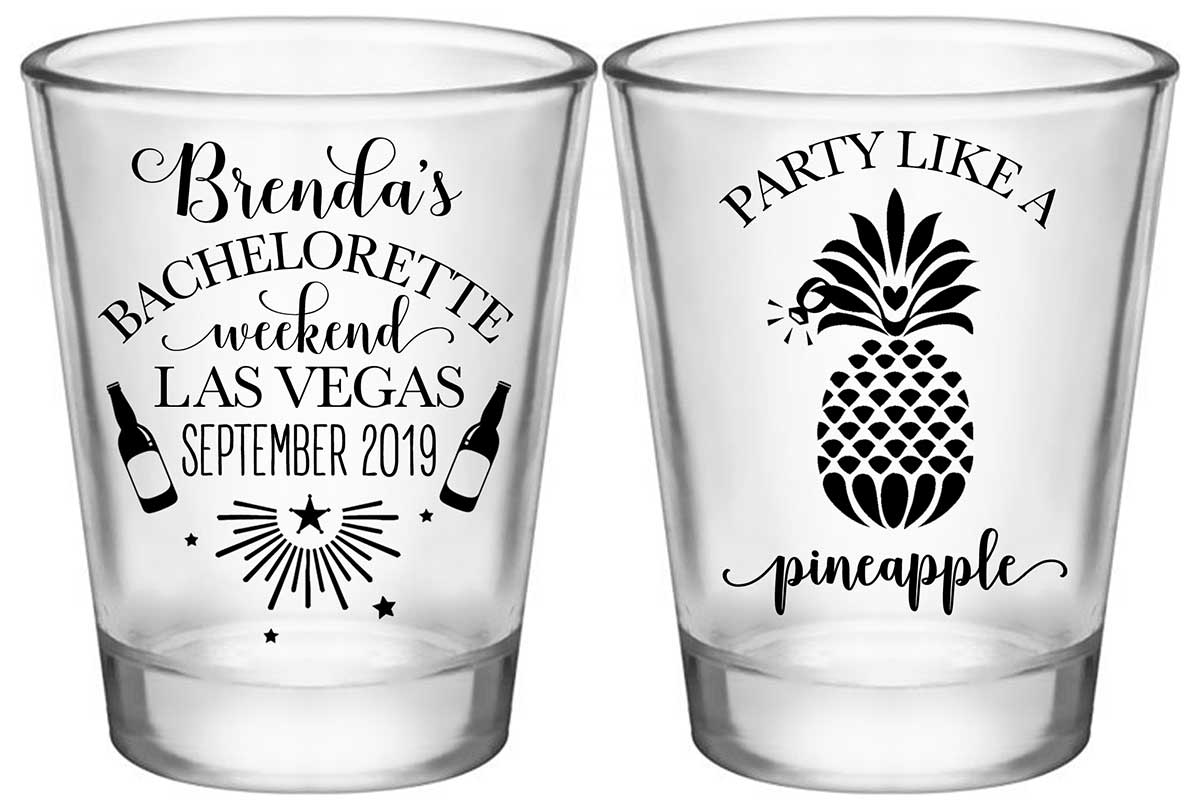 Party Like A Pineapple 1A2 Standard 1.75oz Clear Shot Glasses Funny Bachelorette Party Gifts for Guests
