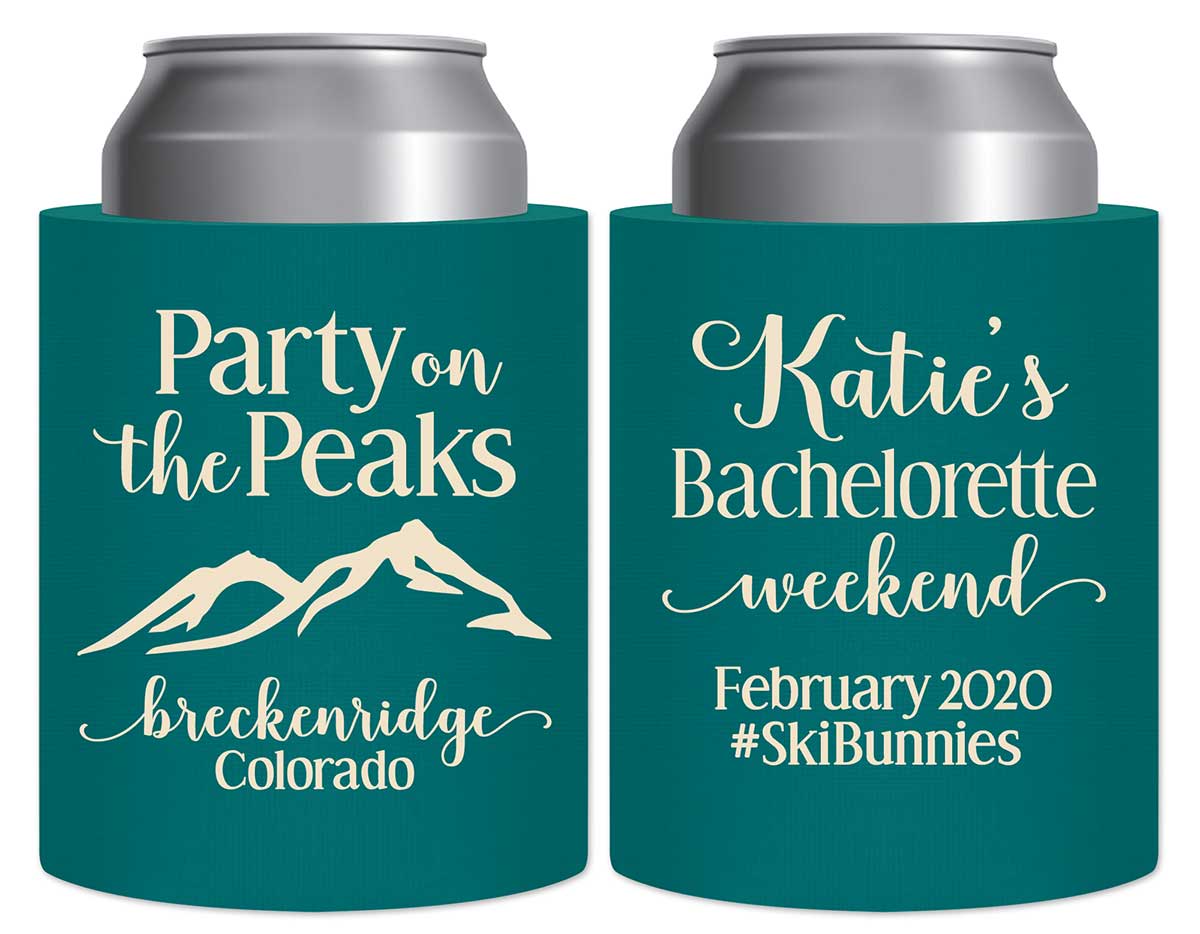 Party On The Peaks 1A Thick Foam Can Koozies Mountain Bachelorette Party Gifts for Guests