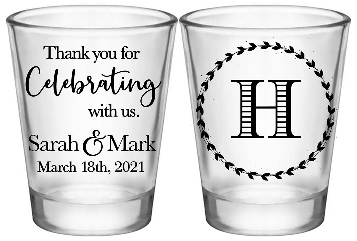 Thank You For Celebrating With Us 1B2 Standard 1.75oz Clear Shot Glasses Thank You Gifts Wedding Gifts for Guests