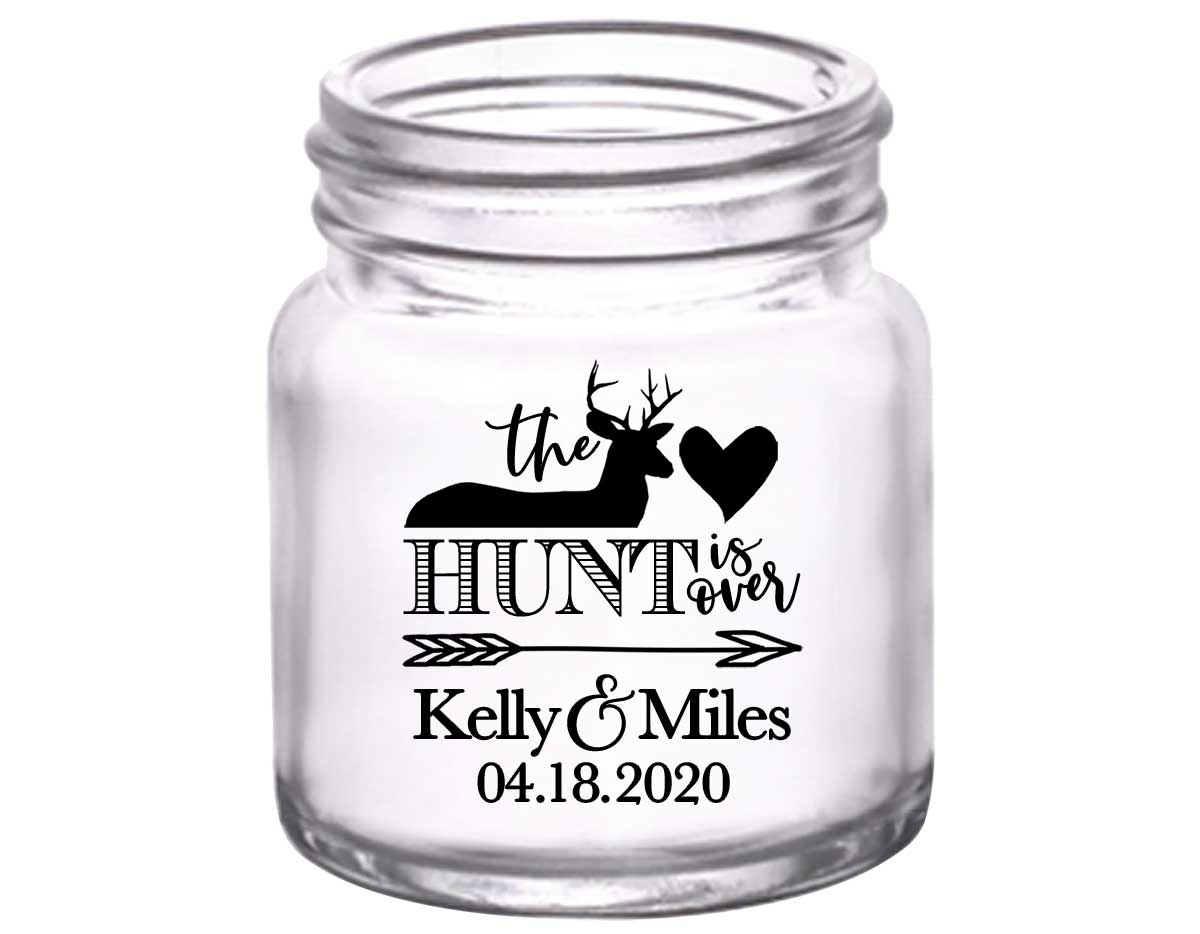 The Hunt Is Over 1A 2oz Mini Mason Shot Glasses Country Wedding Gifts for Guests