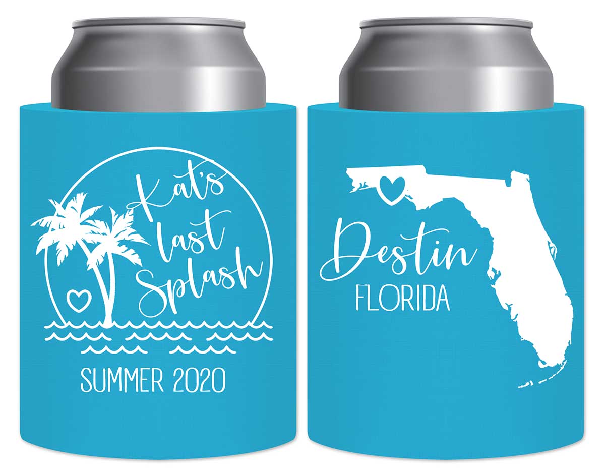 The Last Splash 1A Any Map Thick Foam Can Koozies Beach Bachelorette Party Gifts for Guests
