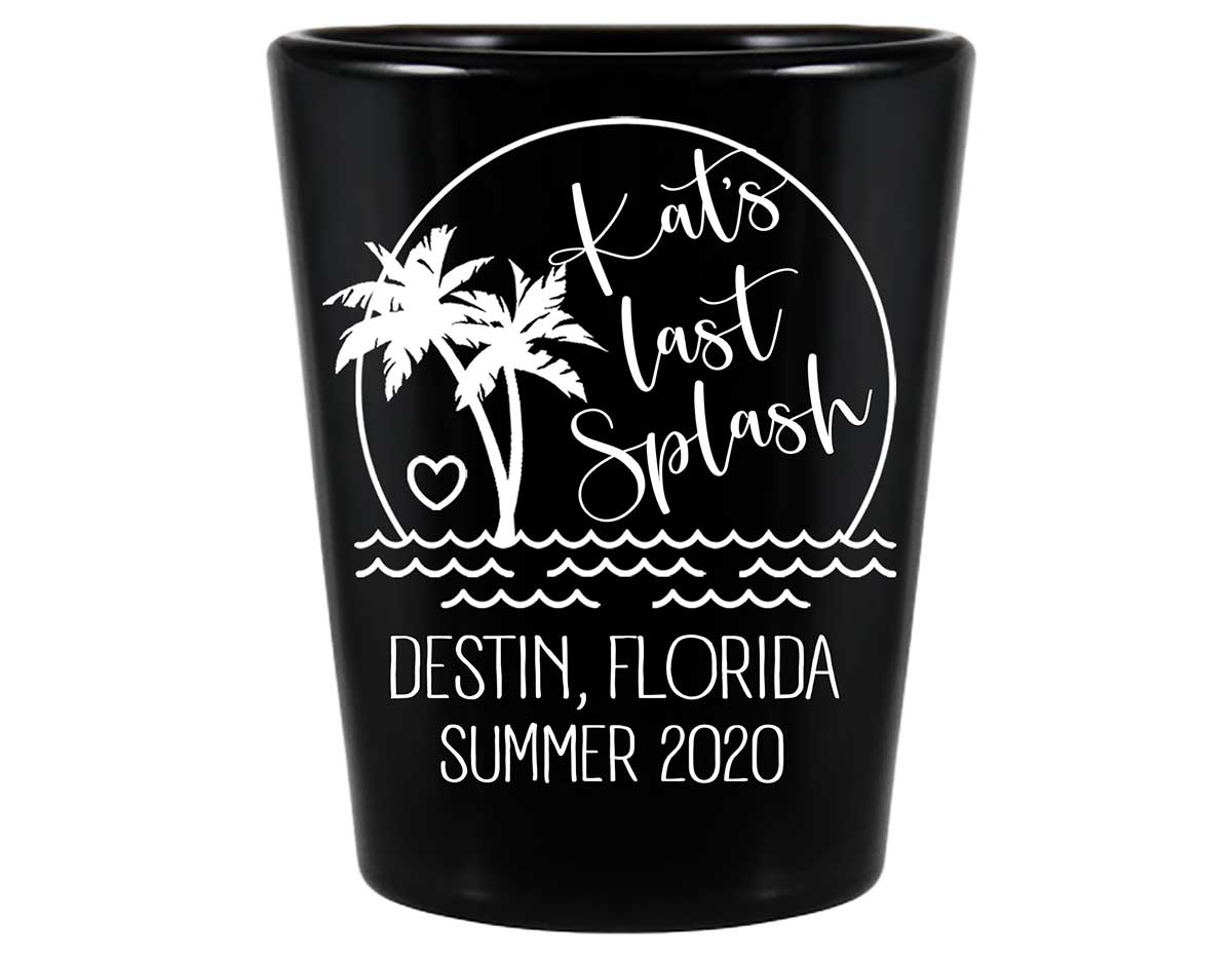The Last Splash 1A Standard 1.5oz Black Shot Glasses Beach Bachelorette Party Gifts for Guests
