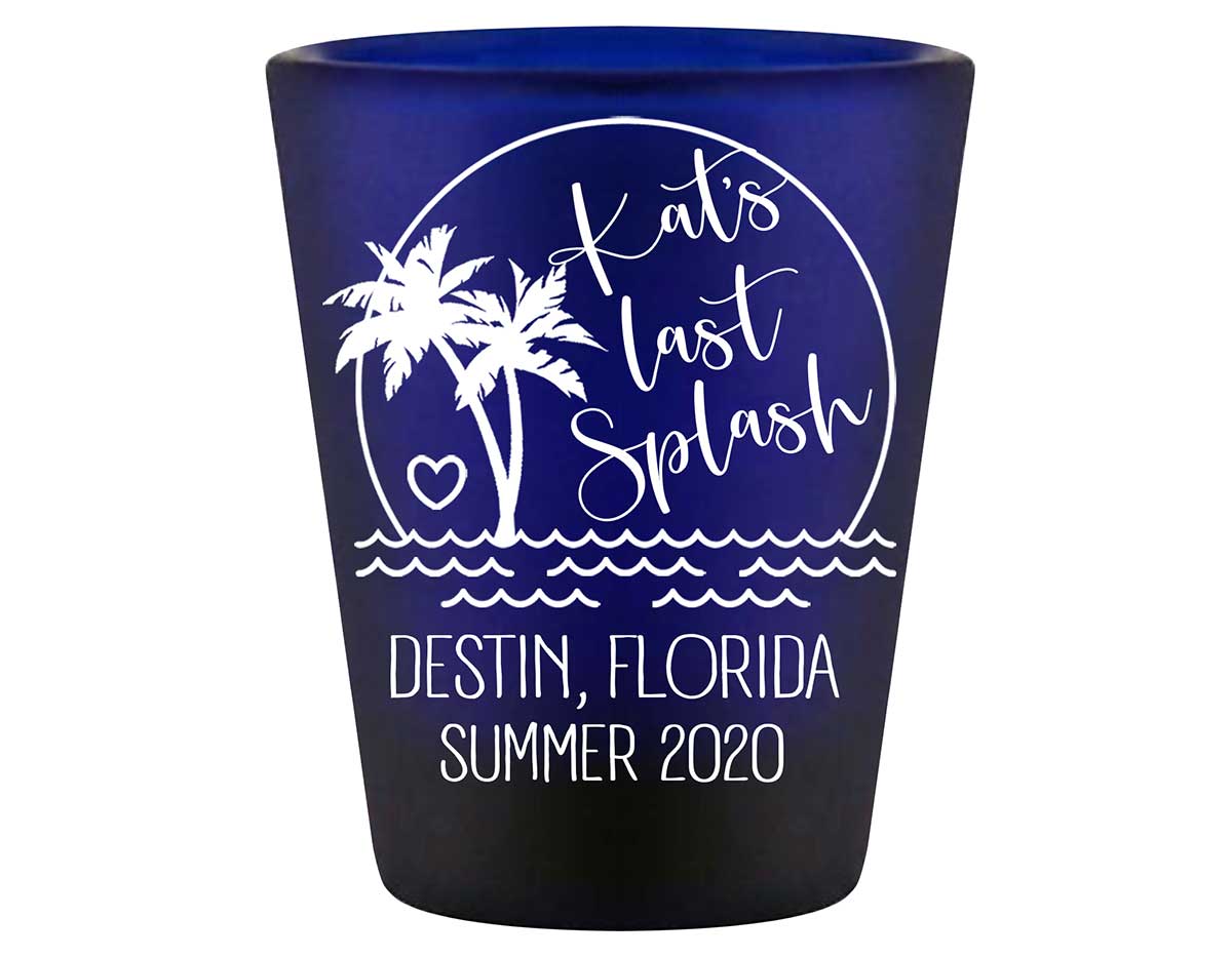 The Last Splash 1A Standard 1.5oz Blue Shot Glasses Beach Bachelorette Party Gifts for Guests