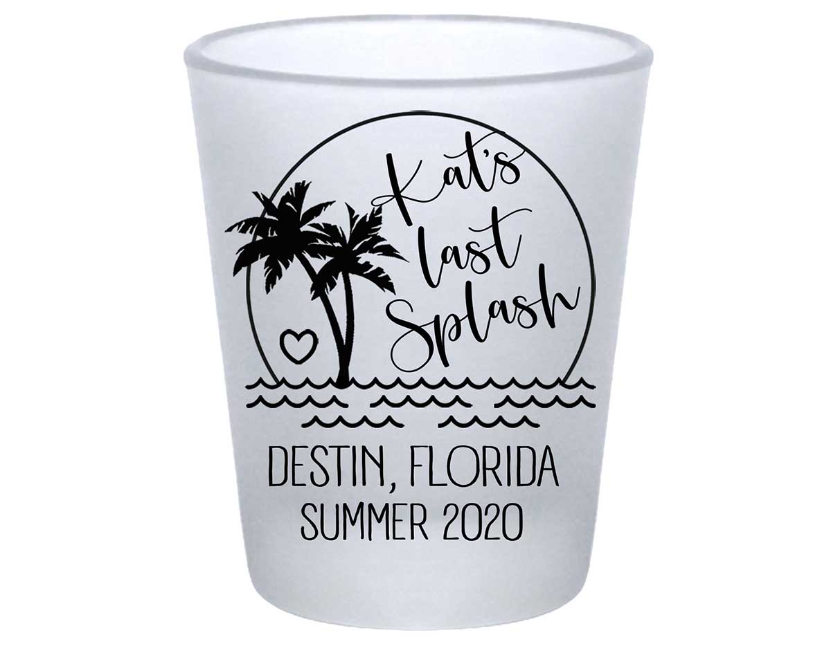 The Last Splash 1A Standard 1.75oz Frosted Shot Glasses Beach Bachelorette Party Gifts for Guests