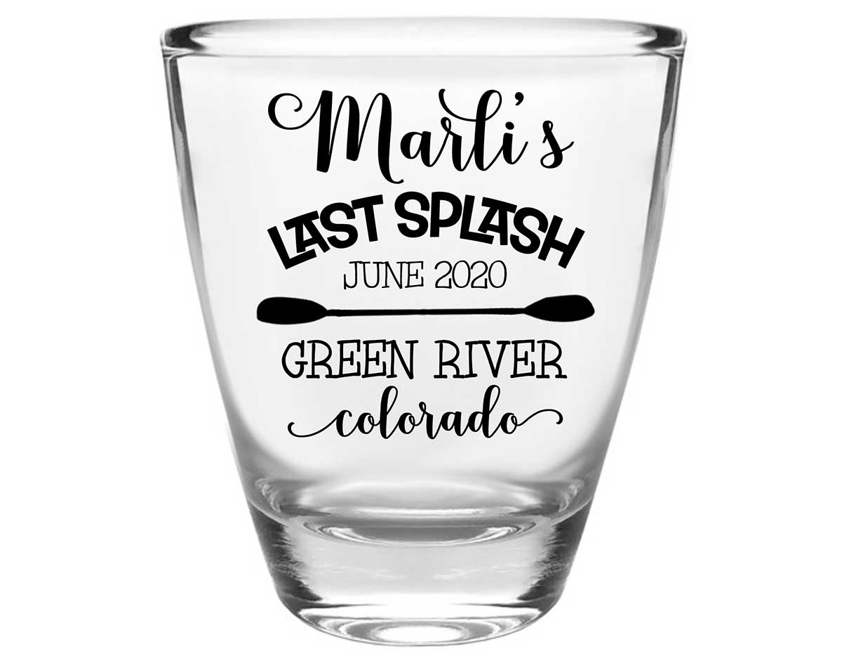 The Last Splash 2A Clear 1oz Round Barrel Shot Glasses Beach Bachelorette Party Gifts for Guests