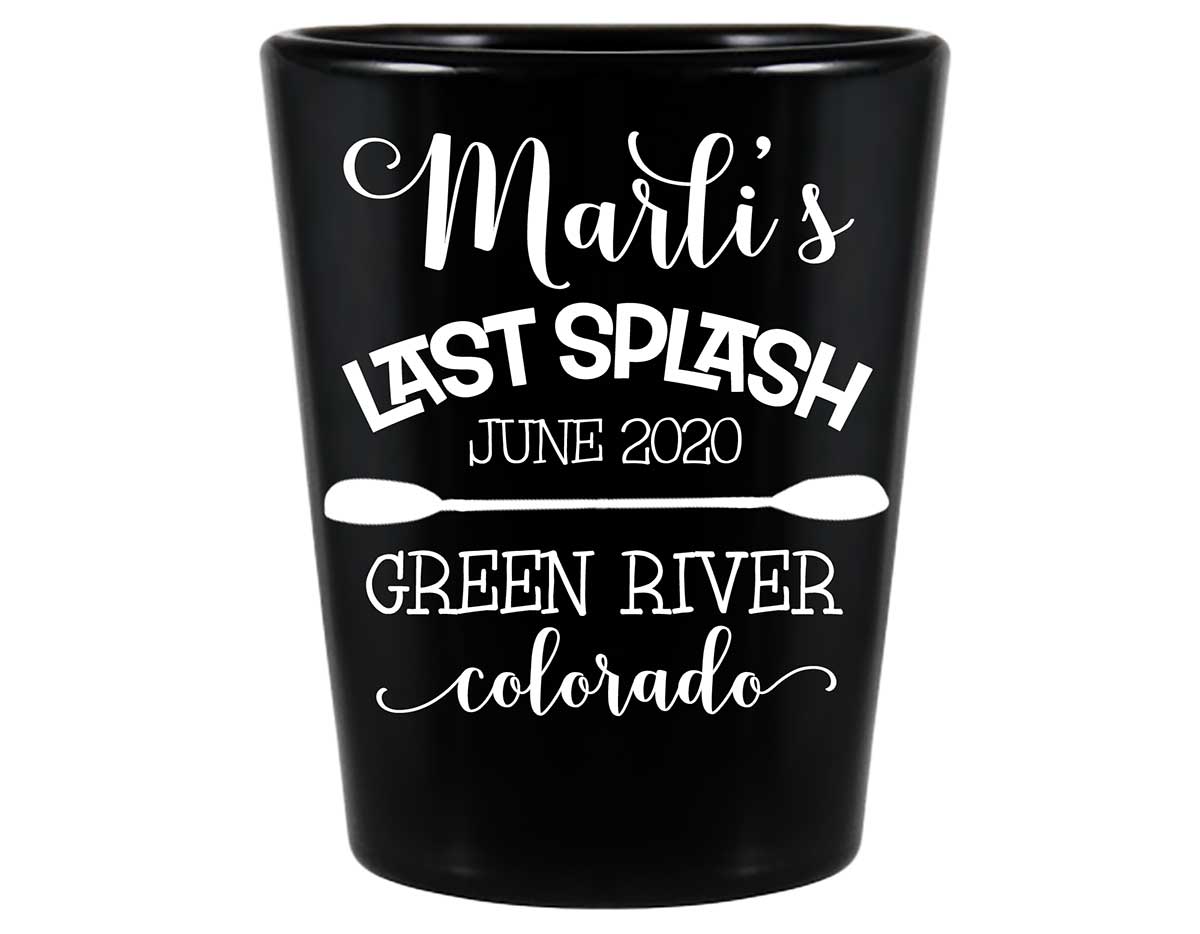 The Last Splash 2A Standard 1.5oz Black Shot Glasses Beach Bachelorette Party Gifts for Guests