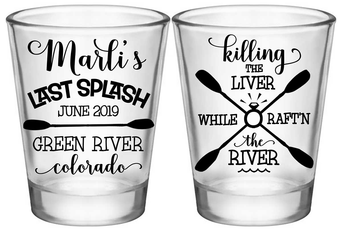 The Last Splash 2A2 Killing The Liver Standard 1.75oz Clear Shot Glasses Rafting Bachelorette Party Gifts for Guests