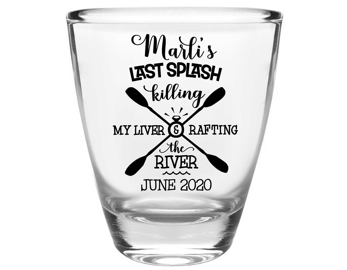 The Last Splash 2B Clear 1oz Round Barrel Shot Glasses Beach Bachelorette Party Gifts for Guests