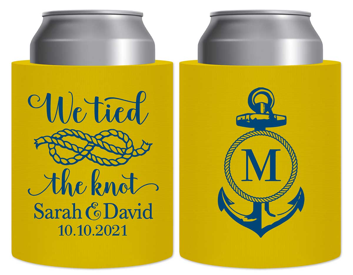 We Tied The Knot 3A Anchor Thick Foam Can Koozies Nautical Wedding Gifts for Guests